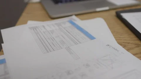 Designer Doodles At Computer Video stock 122934133