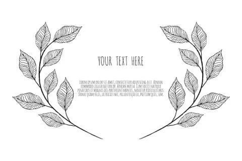 Designer elements set collection of greeng leaves herbs Stock Illustration