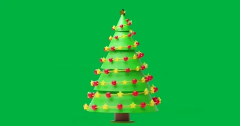 Designer embedding layered Christmas tree with star, bauble ornaments on Stock Footage 317479746