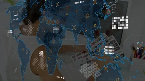 Designer flipping swatches aligning to screen and causing global map overlay Vidéo 333019196