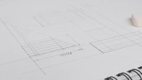 Designer hands working with project. Stock Footage 78065301