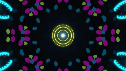 Designer kaleidoscope background with beautiful elements. New trends. 库存插图