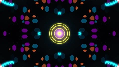 Designer kaleidoscope background with beautiful elements. New trends. 스톡 일러스트