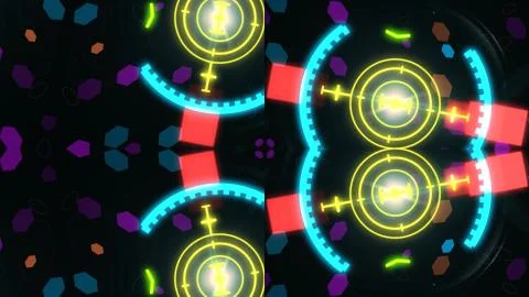 Designer kaleidoscope background with beautiful elements. New trends. Stock Illustration