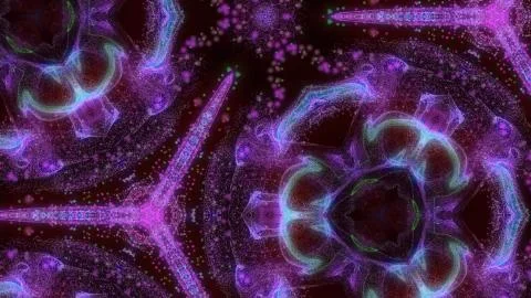 Designer kaleidoscope background with beautiful elements. New trends. Stockillustratie