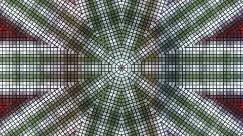 Designer kaleidoscope background with beautiful elements. New trends. Illustrazione stock