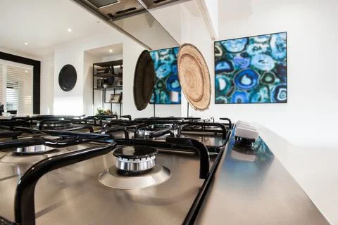 Designer kitchen stove Stock Photos