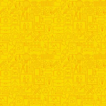 Designer Line Seamless Pattern Stock Illustration