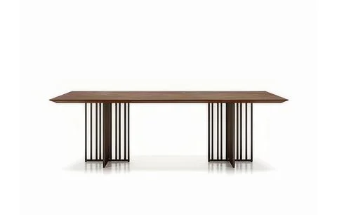 Designer Modern Dining Table Over White Background Foto stock