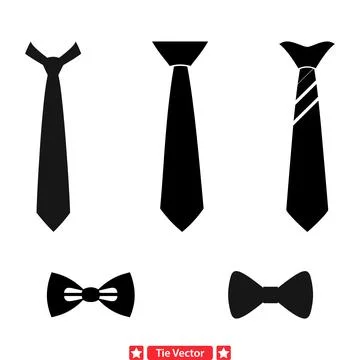 Designer Necktie Vector Set  High Resolution Artwork for Professionals Illustrazione stock