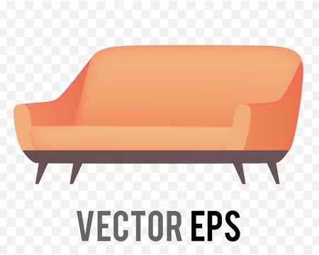 Designer parametric sofa for sitting room retro style home interior design Illustrazione stock