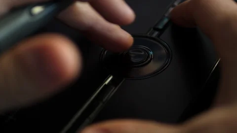 Designer POV using Scroll Touch on Graphic Tablet. Person Browsing Web. Closeup  Vídeos de archivo 118272124