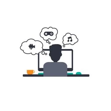 Designer programmer computer theme Stock-Illustration