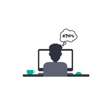 Designer programmer computer theme Stock-Illustration