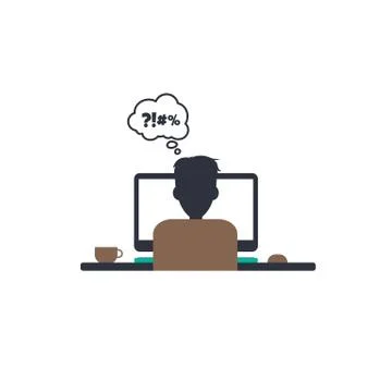 Designer programmer computer theme Illustrazione stock