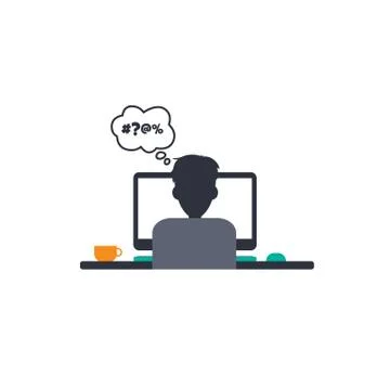 Designer programmer computer theme Stock-Illustration