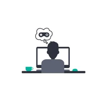 Designer programmer computer theme Stock-Illustration