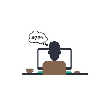 Designer programmer computer theme Stock-Illustration