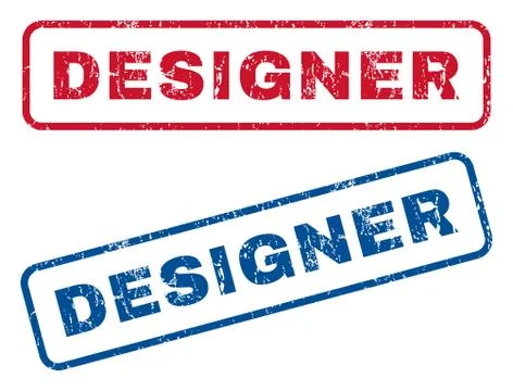 Designer Rubber Stamps Illustrazione stock