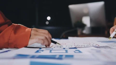 The designer team is designing the uxui system to make the uxui system work.. Stock Footage 308982751