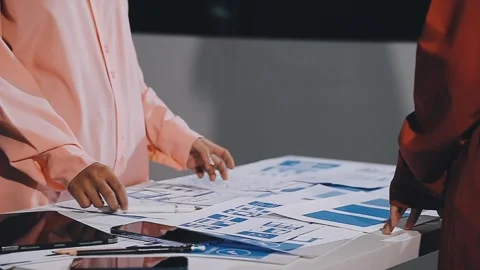 The designer team is designing the uxui system to make the uxui system work.. Stock Footage 308982771