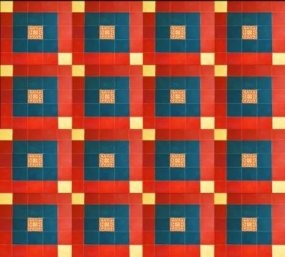Designer tiles square with pattern paintings inside. moroccan tile design Stock Photos