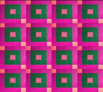 Designer tiles square with pattern paintings inside. moroccan tile design Stock Photos