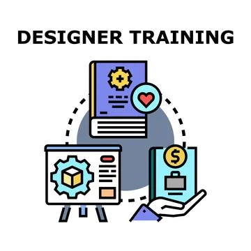 Designer training concept of creative professional education Stock Illustration