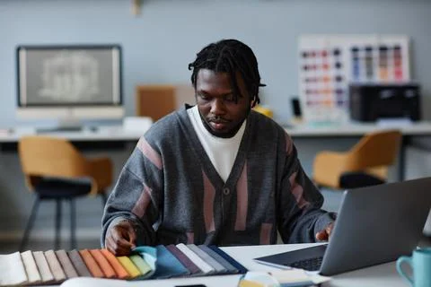 Designer using computer at his work Foto stock