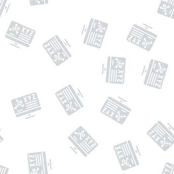 Designer vr glyph vector seamless pattern flat Ilustración de archivo