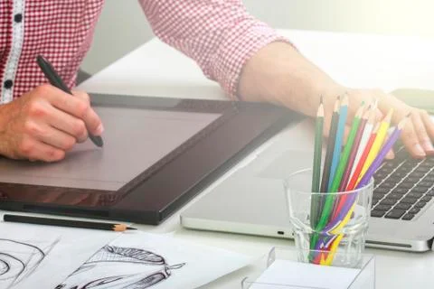 Designer at work Stock Photos