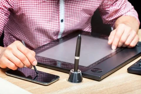 Designer at work. Stock Photos