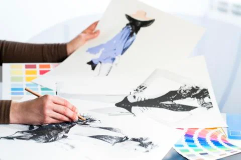 Designer at work. Stock Photos