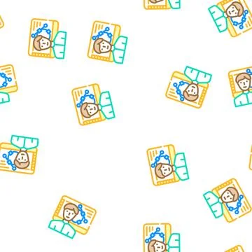 Designer worker vector seamless pattern 스톡 일러스트