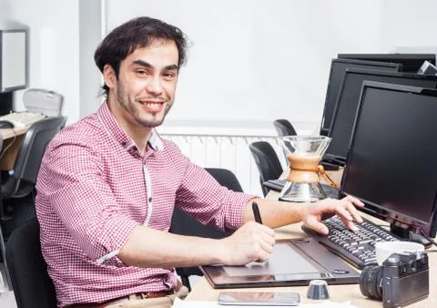 Designer in the workflow Stock Photos