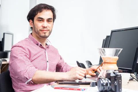 Designer in the workflow Stock Photos