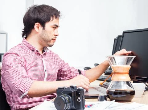 Designer in the workflow Stock Photos