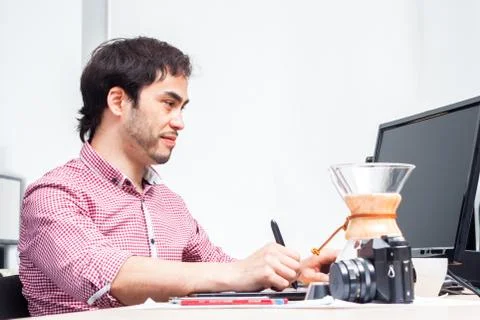 Designer in the workflow Stock Photos