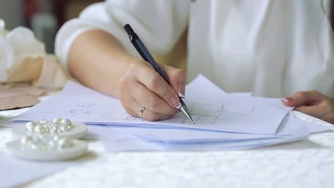 Designer working, Close-up image Stock Footage 74228014