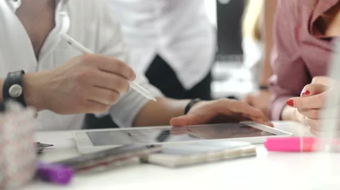 Designer working digital tablet and computer laptop with digital design diagram Video stock 68206655