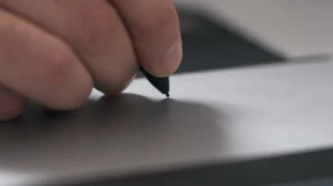 Designer working with graphics tablet Stock Footage 68811068