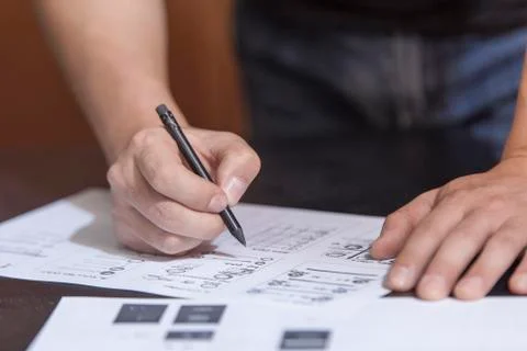 The designer in working process Stock Photos