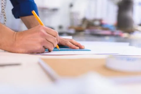Designer working at the table Foto stock