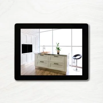 Designer workplace with digital tablet computer Stock Illustration