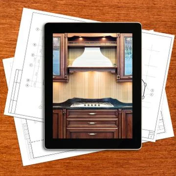 Designer workplace with digital tablet computer Stock Illustration