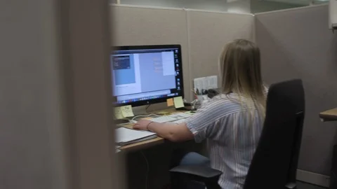 Designer Works At Computer Stock Footage 122933670