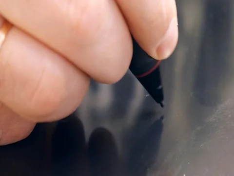 The designer works on a tablet Stock Footage 82299909