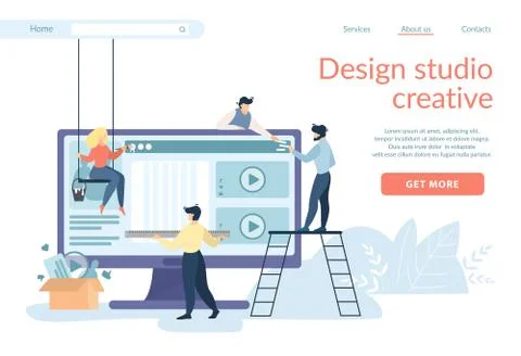 Designers Creating Site Interface, Ui, Ux Develop Stock Illustration