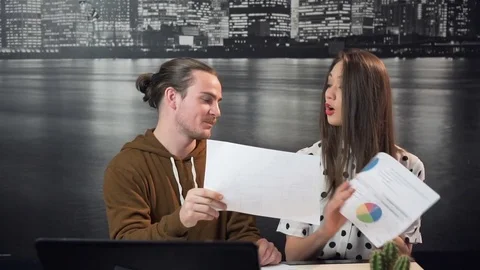 Designers Office Work Discussion 動画素材 70096962