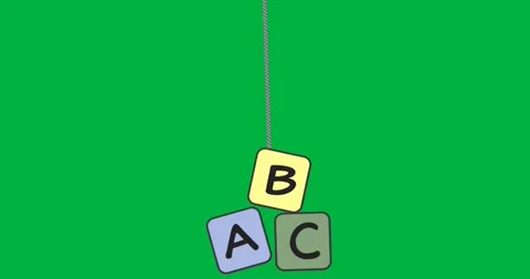 Designers unfolding data structure using vertical zipper with ABC blocks on Stock Footage 317669482